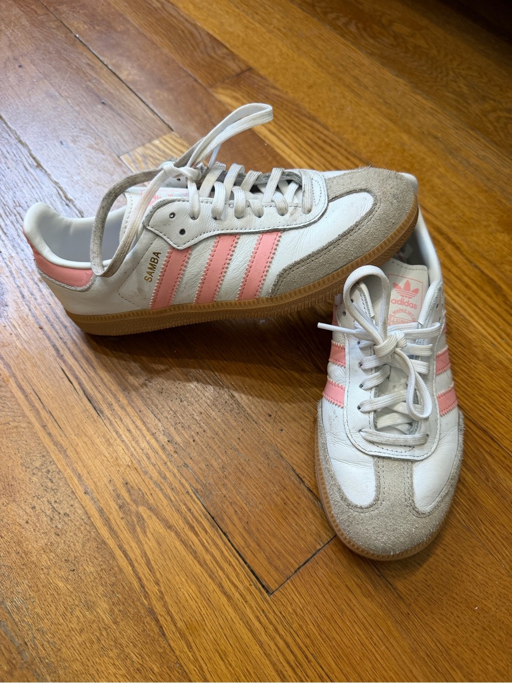 adidas Samba girls White & Pink Retro Sneakers